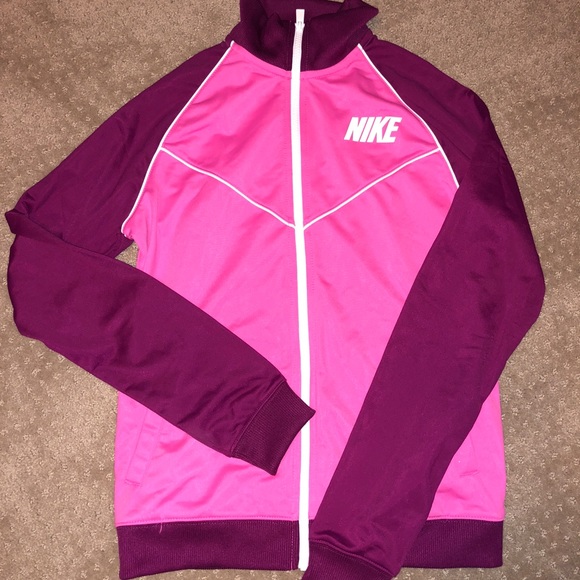 pink nike track jacket
